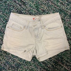 Levi pinstripe shorty shorts